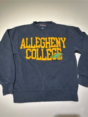 Jansport Navy Crewneck Sweatshirt with Yellow Collegiate Lettering